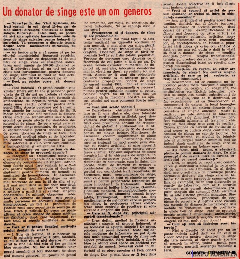 Interviu cu medicul Vlad Apateanu  -  anii '80 - 0125