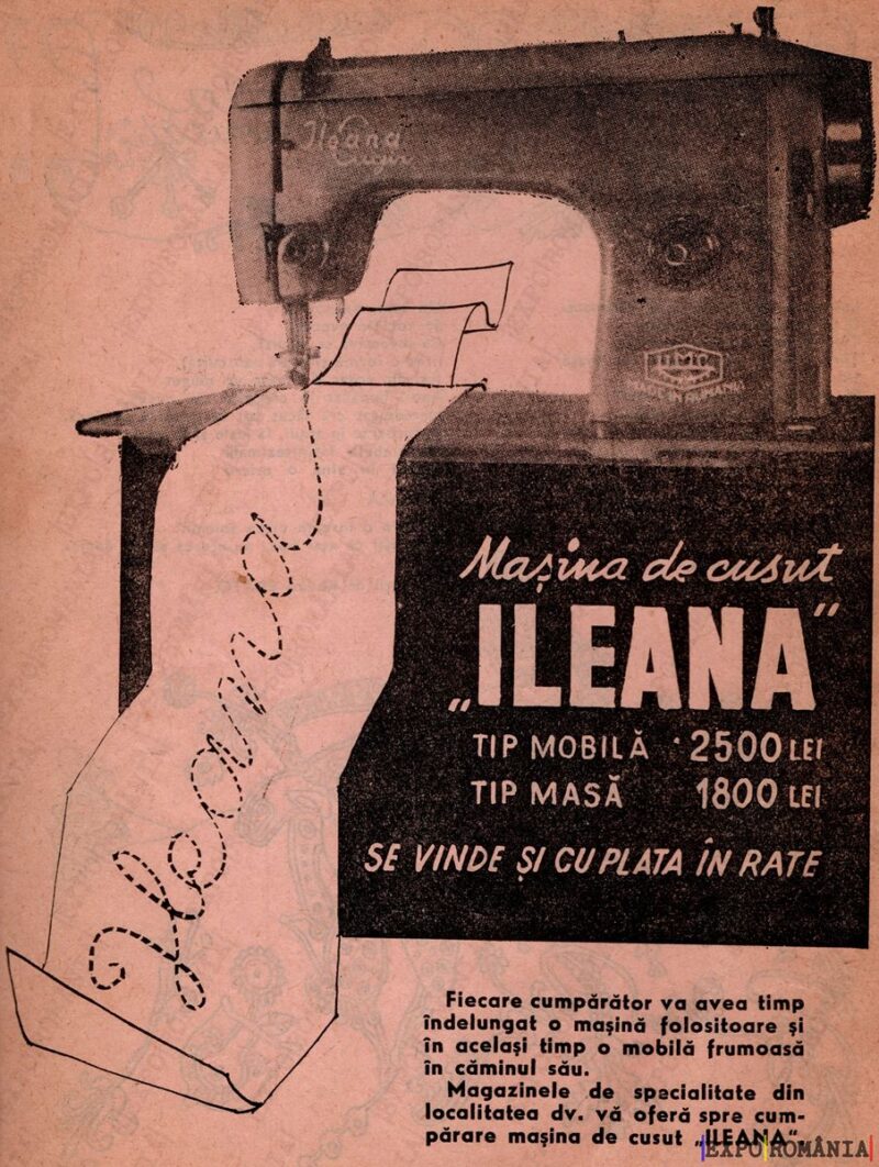 Mașina de cusut Ileana – oferte și prețuri