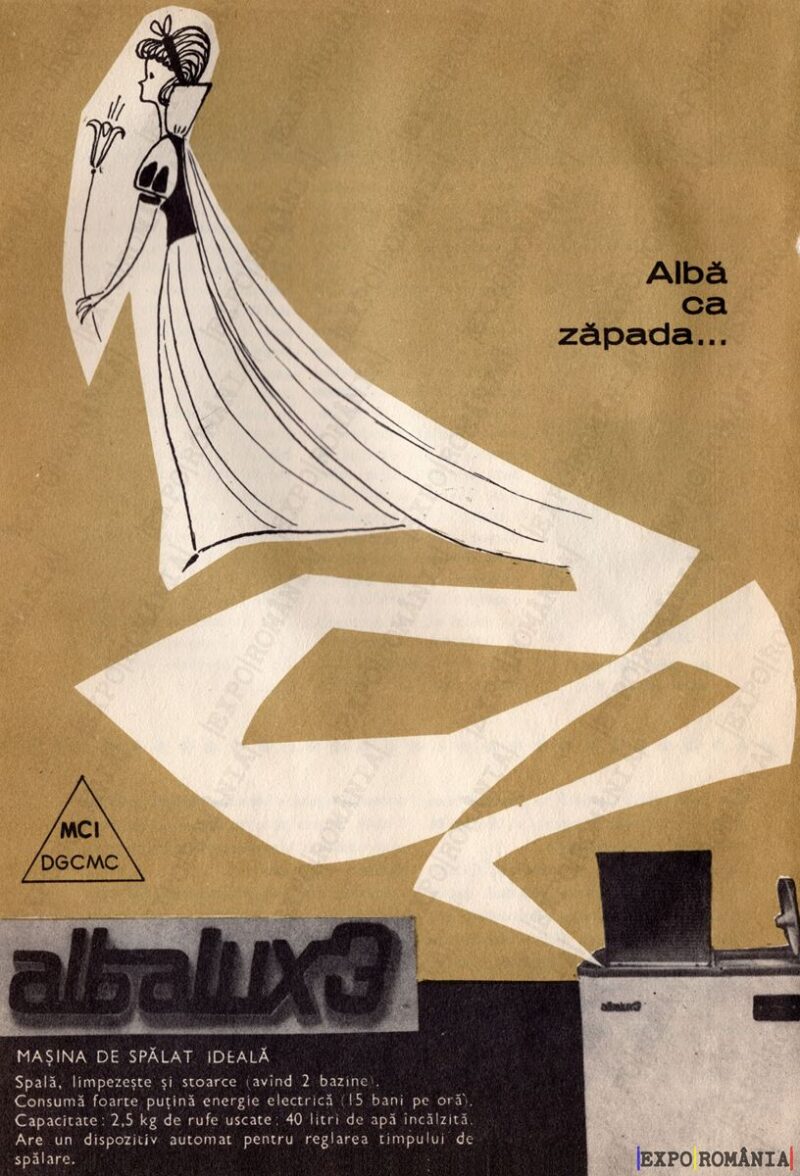 Reclamă creativă pentru mașina de spălat Albia.