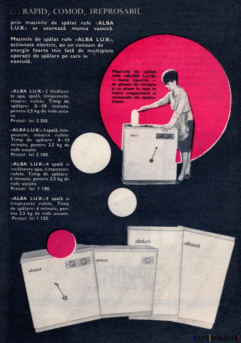 Mașini de spălat ALBA LUX pentru o viață mai ușoară