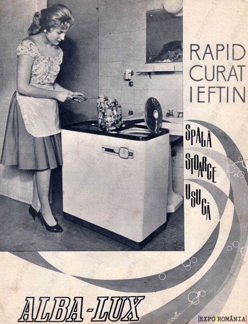 Publicitate pentru mașina de spălat Alba-Lux