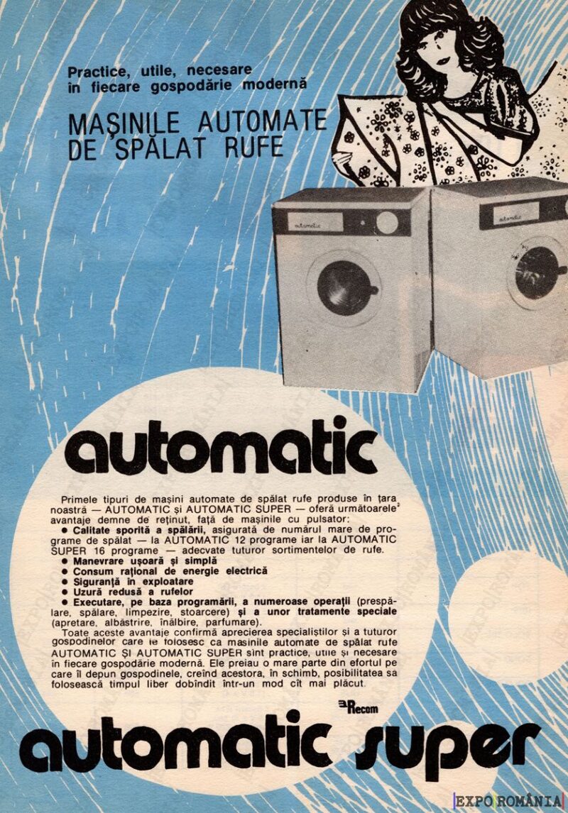 Mașinile de spălat rufe automate și moderne