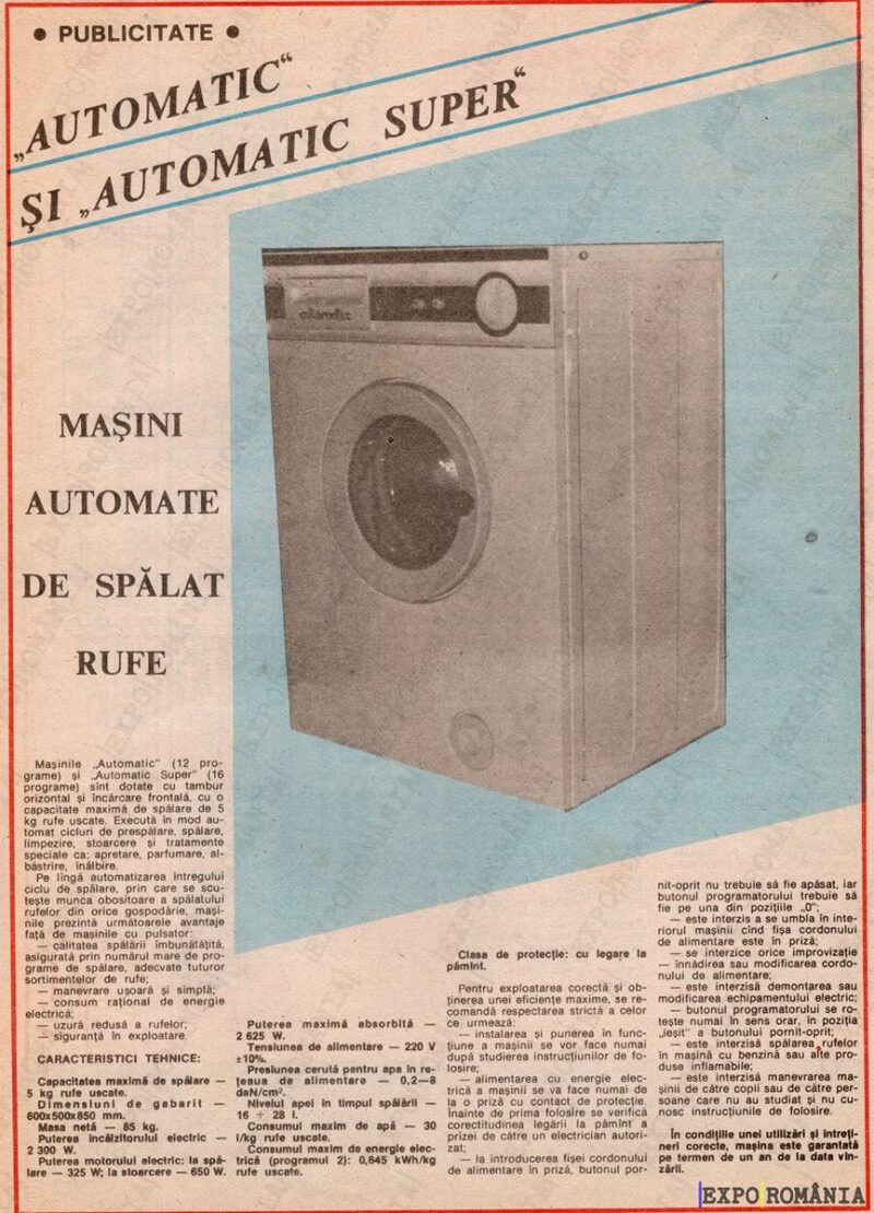 Mașini automate pentru spălat rufe