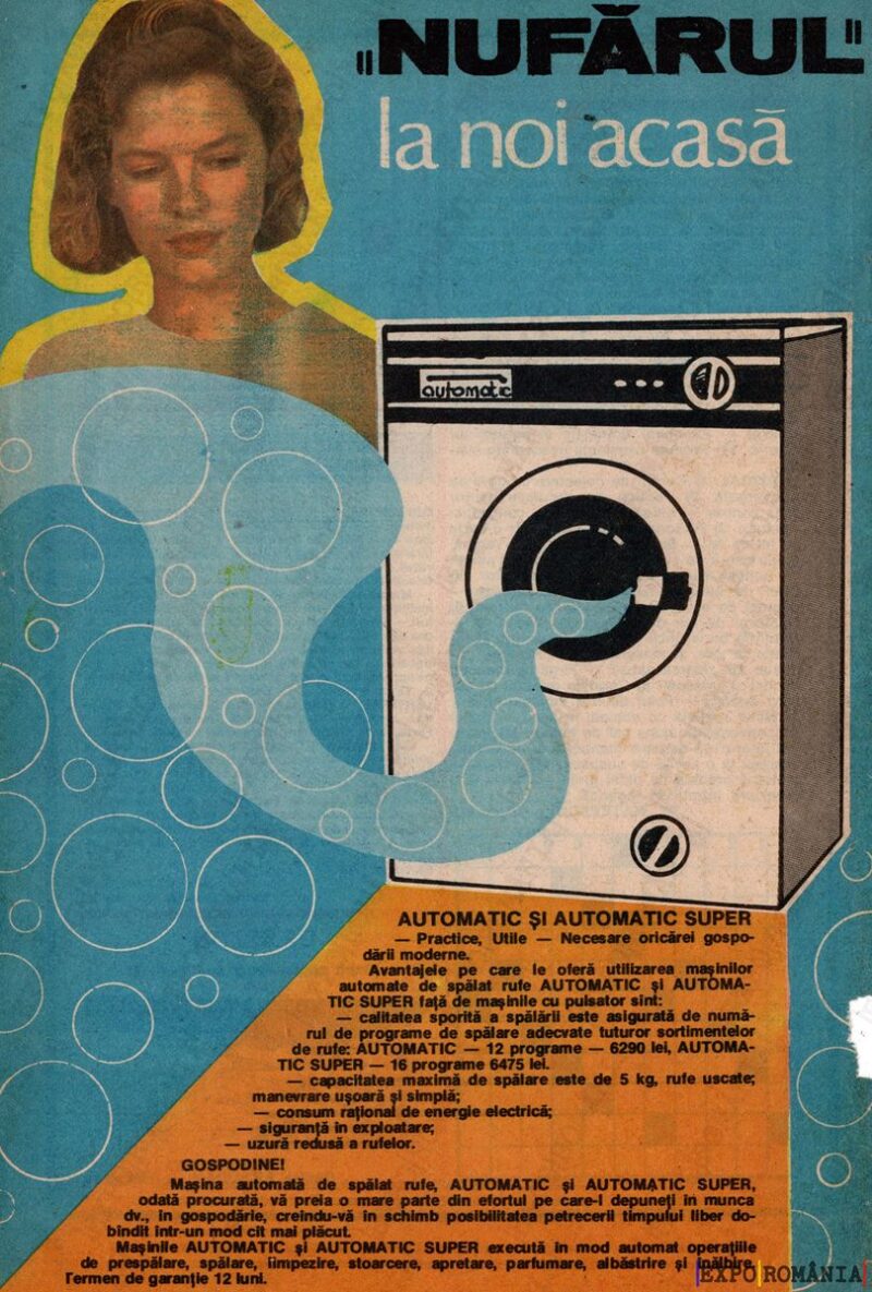 Mașina de spălat „Nufărul” pentru confortul acasă