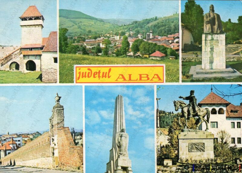 Carte poștală Alba Iulia Avram Iancu Abrud Campeni - anii '70