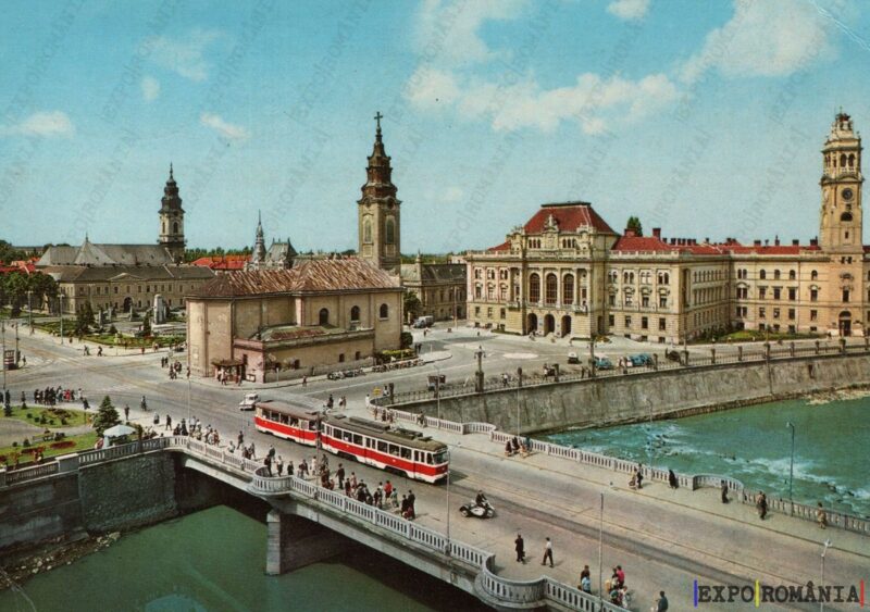 Carte poștală Oradea Podul peste Crisul Repede - anii '70 - 02