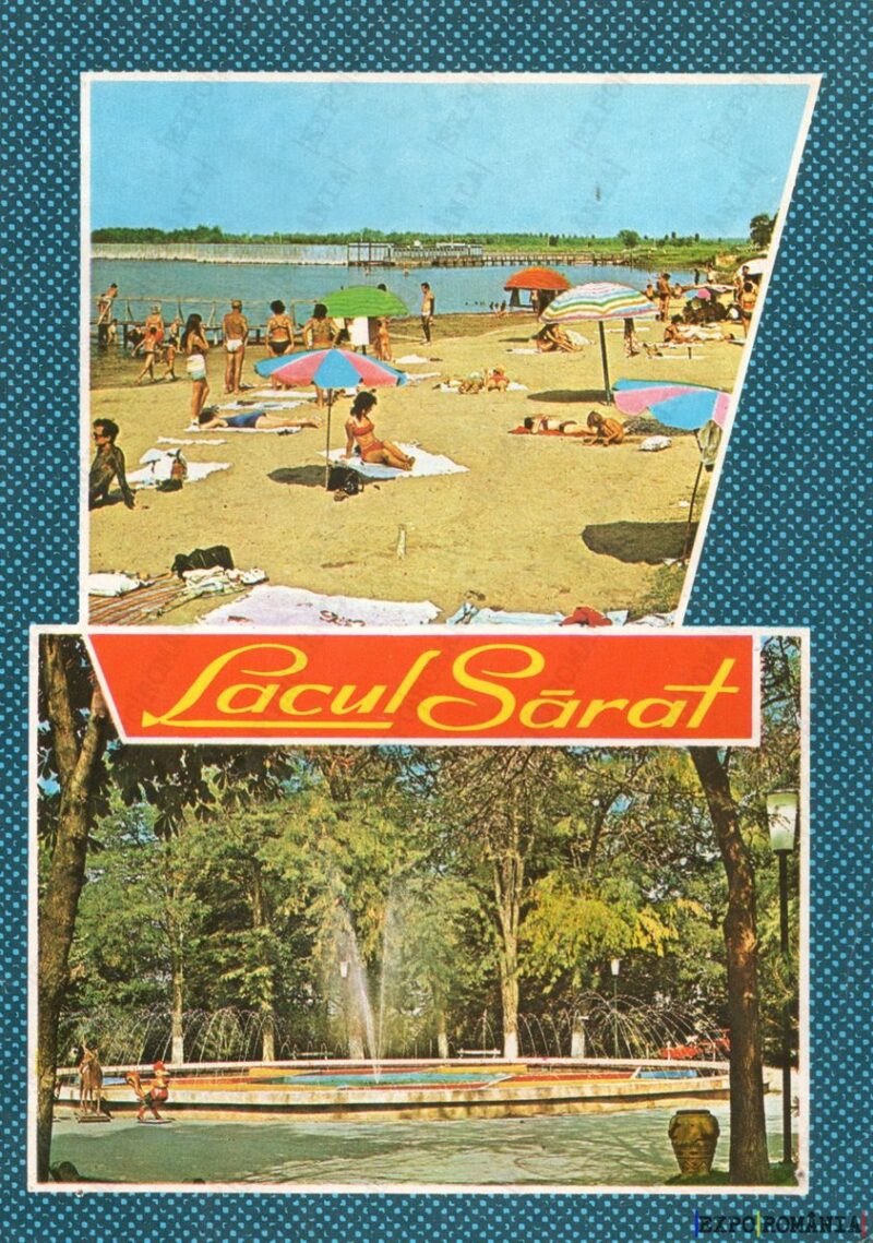 Carte poștală Lacul Sarat Plaja - anii '70