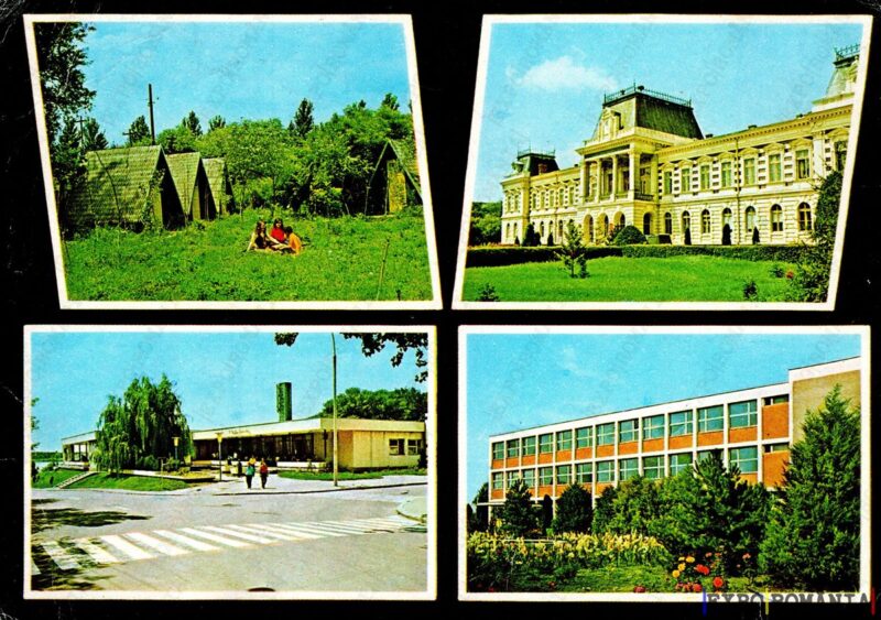 Carte poștală Calarasi Consiliul Popular Liceul Nr 2 Restaurantul Pescarus Terasa Chiciu - anii '70