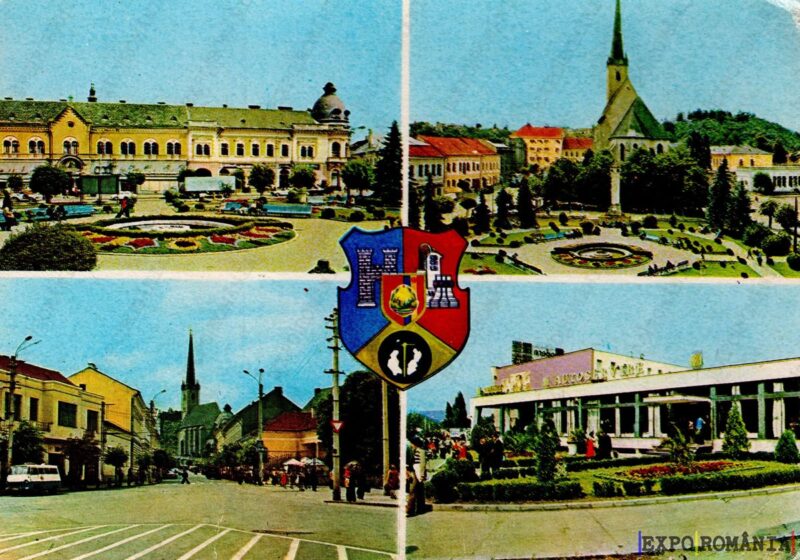 Carte poștală Dej Piata Bobalna - anii '70