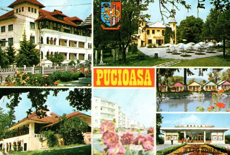 Carte poștală Pucioasa Terasa Camping Centrul Comercial - anii '80