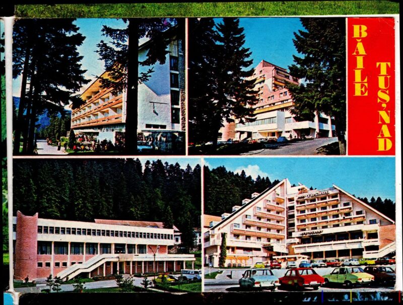 Carte poștală Baile Tusnad Hotel Ciucas Hotel Olt Hotel Tusnad Policlinica - anii '70