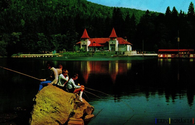 Carte poștală Tusnad Lacul Ciucas la Pescuit - anii '70