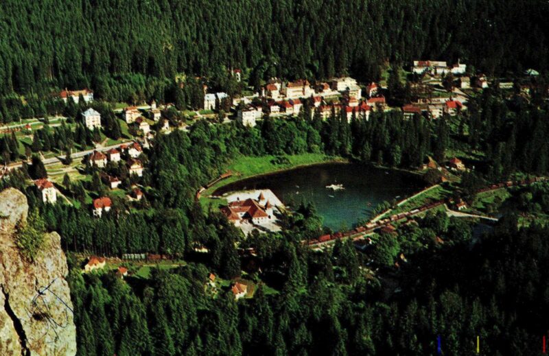 Carte poștală Tusnad Vedere de pe Stanca Soimului - anii '70