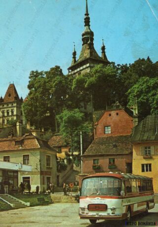Carte poștală Sighisoara Autocar la Cetate - anii '60