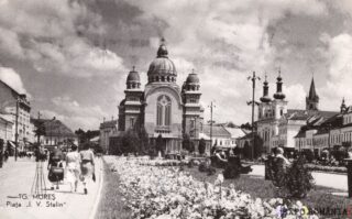 Carte poștală Targu Mures Piata Stalin - anii '60