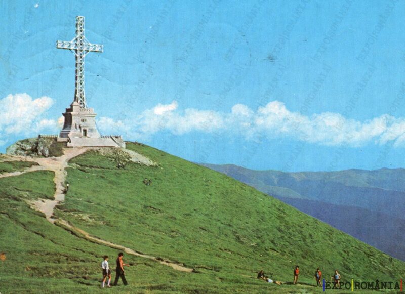 Carte poștală Muntii Bucegi Crucea Eroilor Caraiman - anii '70