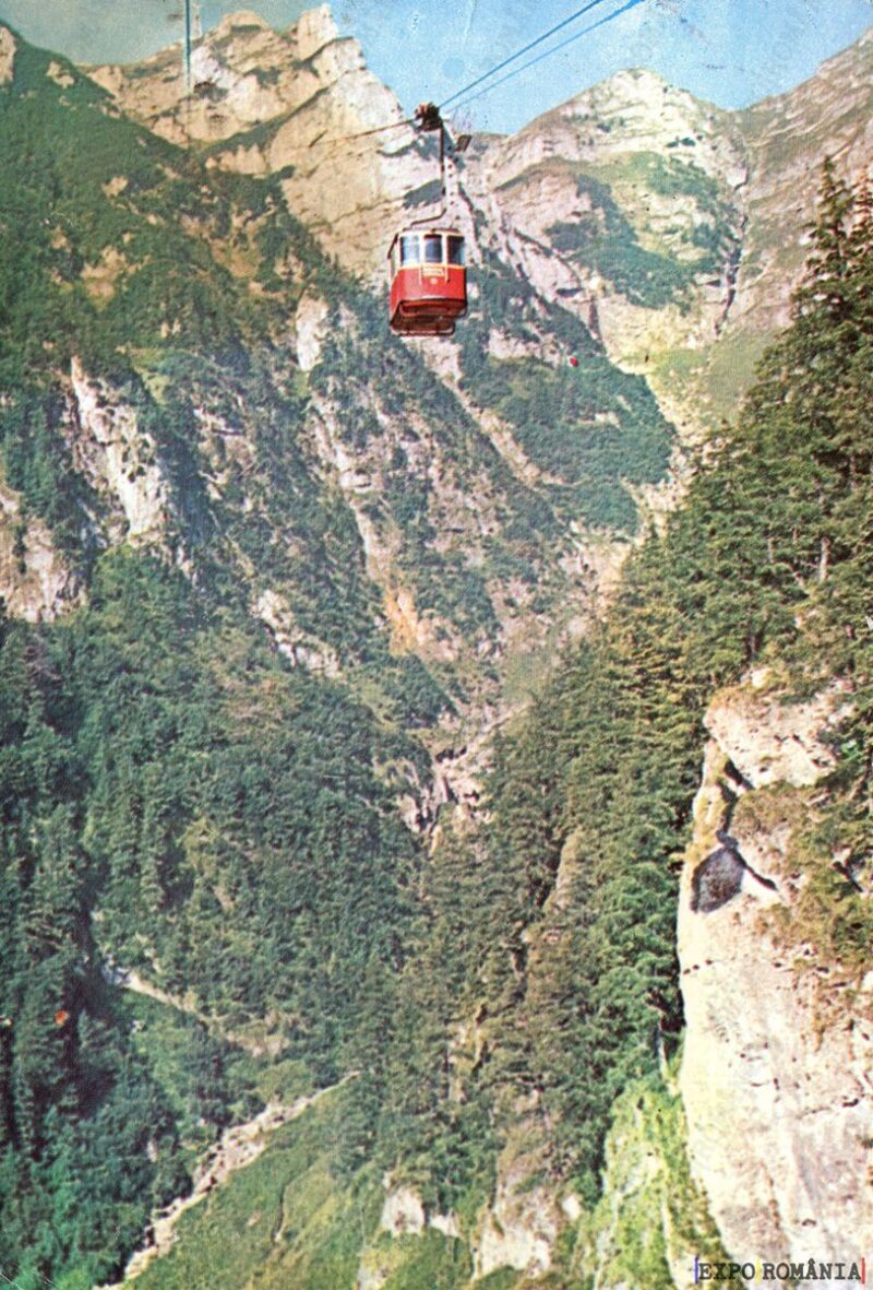 Carte poștală Muntii Bucegi Traseul Jepii Mici - anii '70