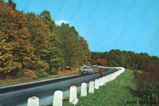 Carte poștală Mezes Soseaua - anii '70