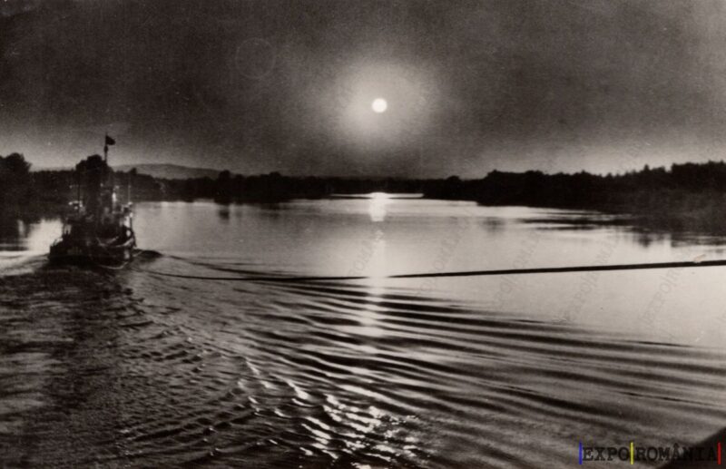 Carte poștală Delta Dunarii Noaptea - anii '50 - 03