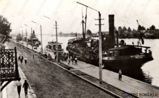 Carte poștală Sulina Vaporul 16 Februarie - anii '60
