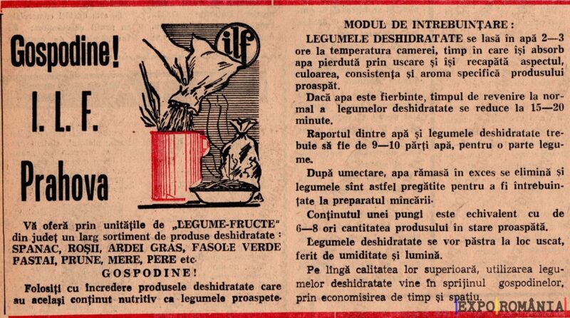 Produse de legume deshidratate pentru gospodine