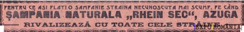 Șampanie naturală Rhein Sec din Azuga