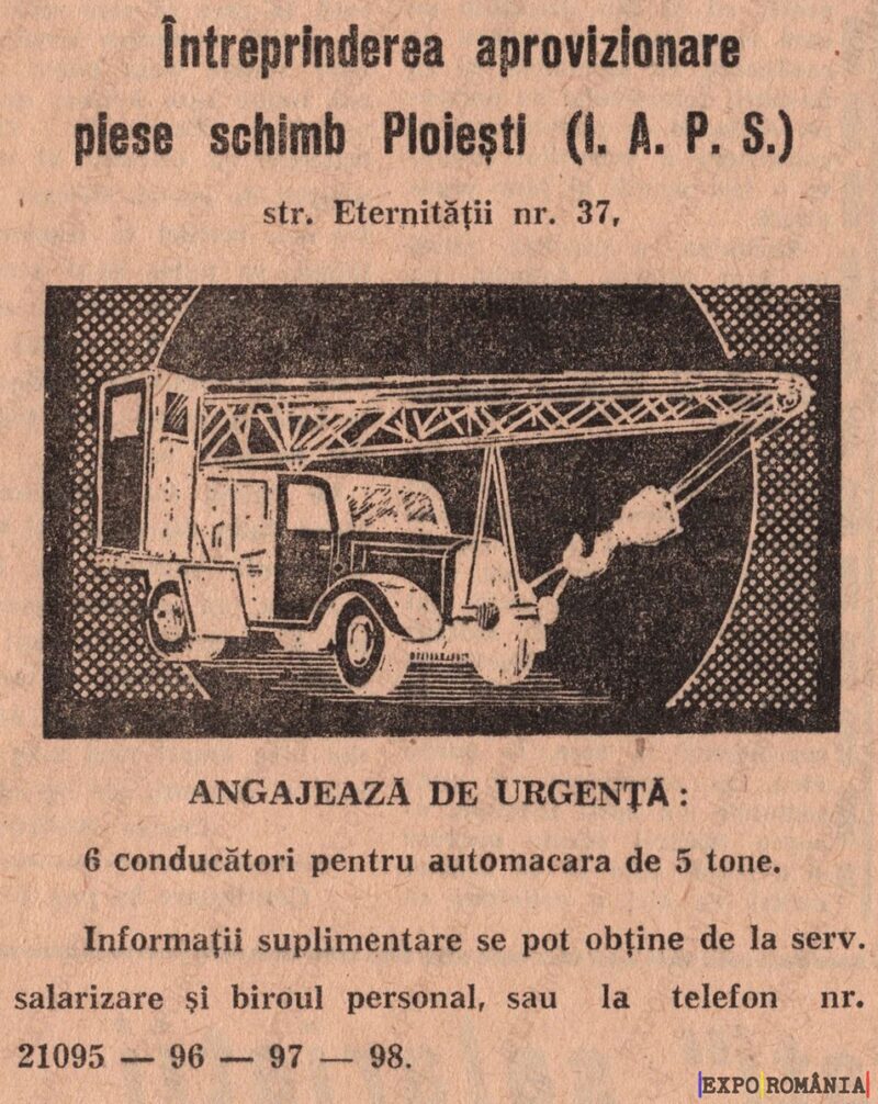 Anunț de angajare pentru șoferi în Ploiești