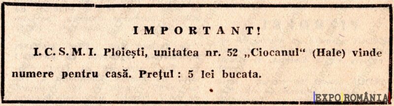 Vânzare numere pentru casă la Ploiești