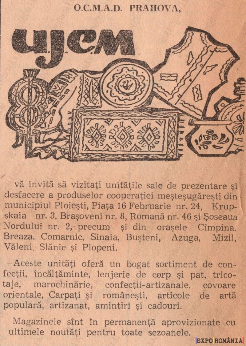 Invitație la expoziția de produse artizanale