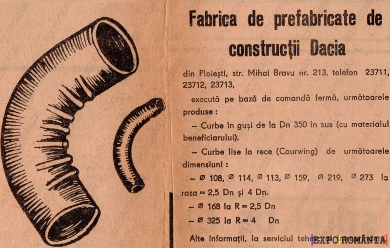 Produse de la Fabrica Dacia pentru construcții prefabricate