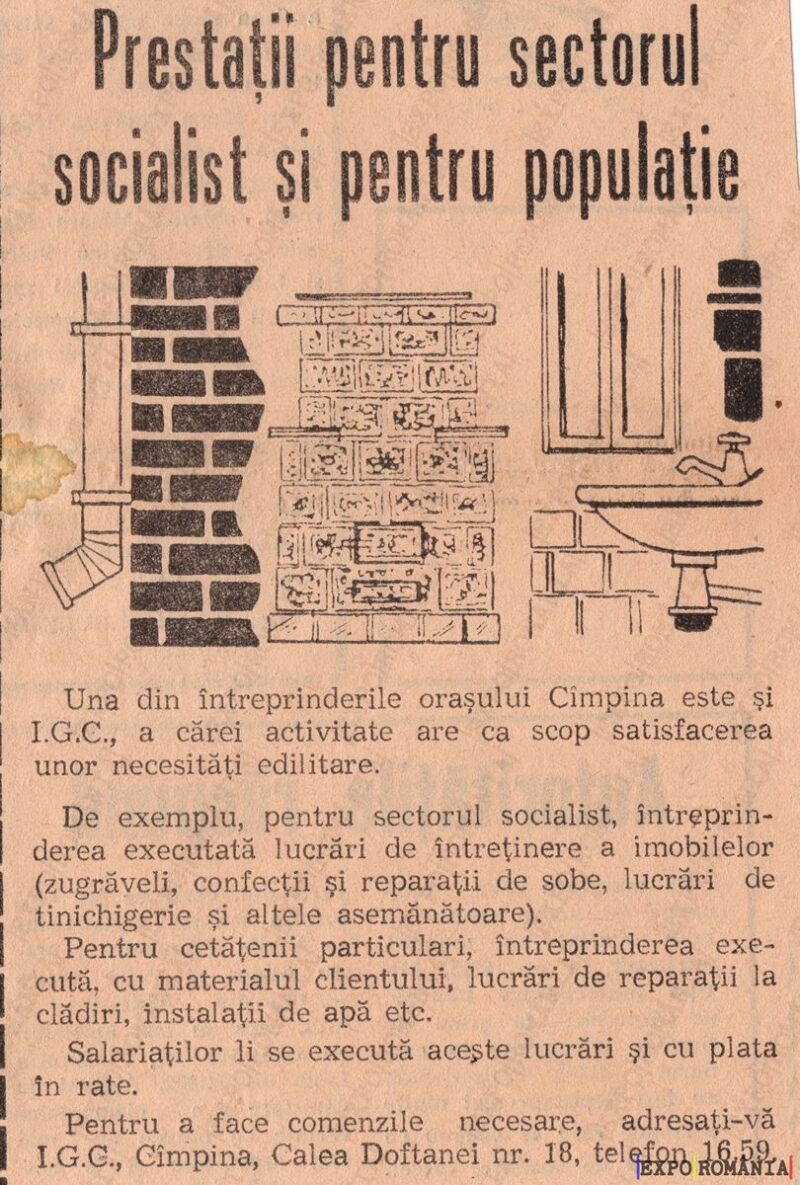 Servicii de întreținere pentru populație și sectorul socialist