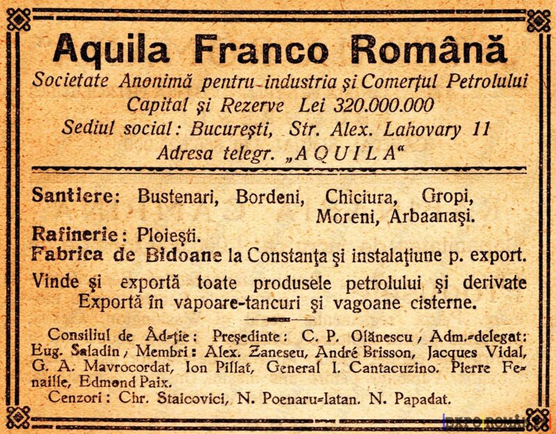 Anunțul unei companii de petrol romanesti