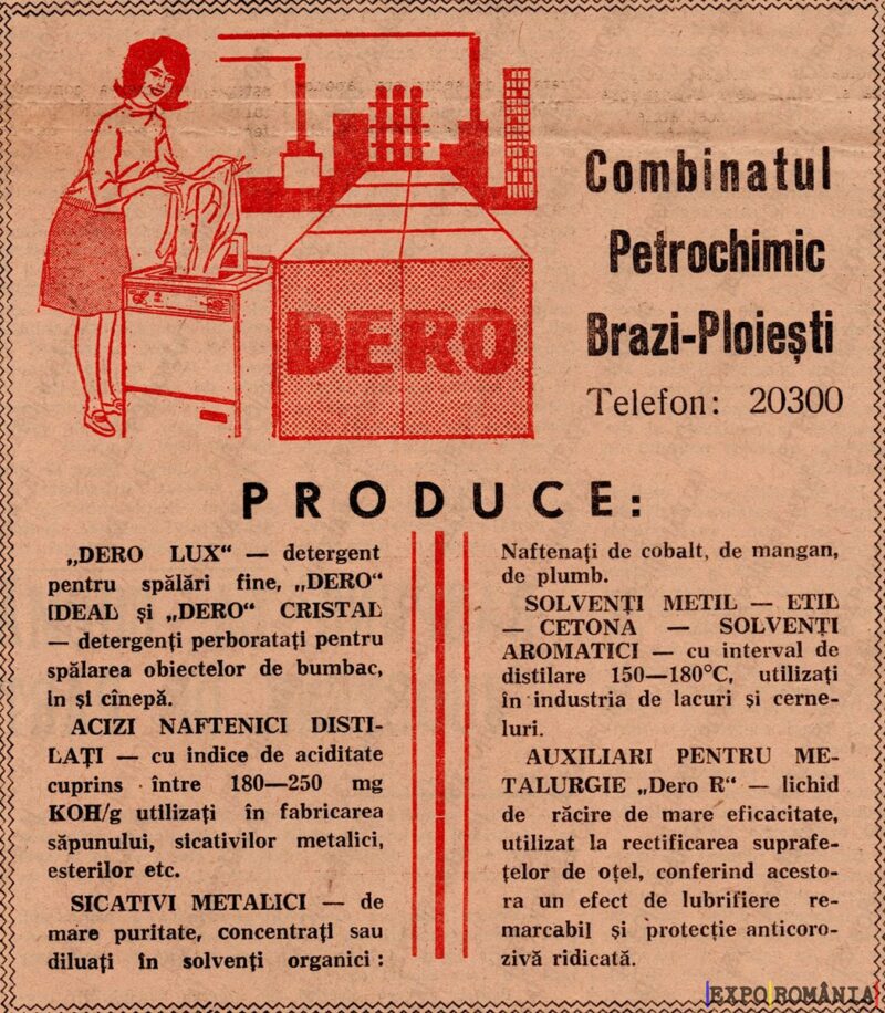 Produse ale Combinatului Petrochimic Dero