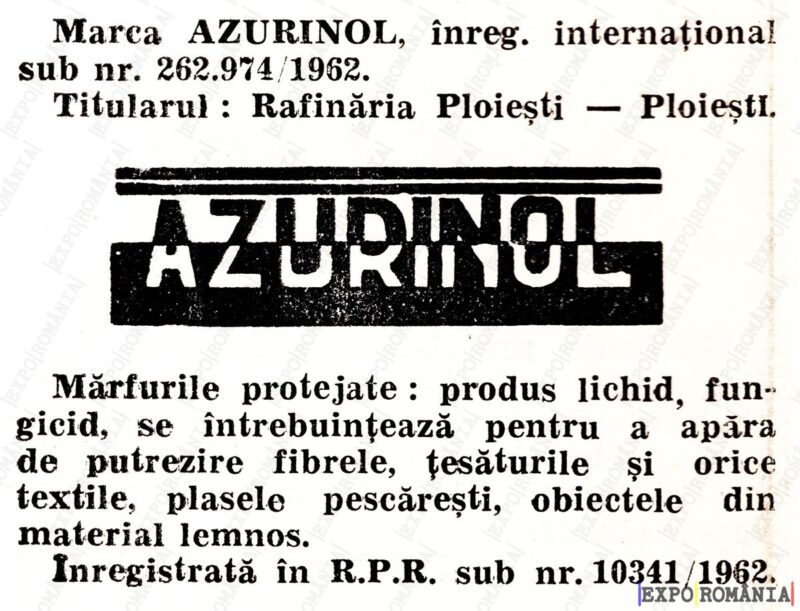 Marca de fungicid Azurinol din Ploiești