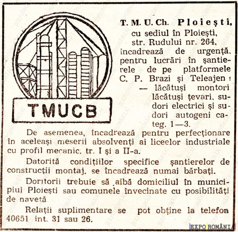 Anunț de angajare pentru muncitori în construcții