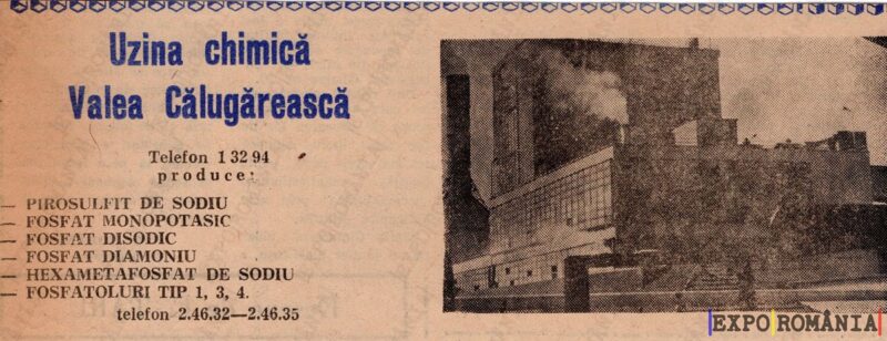 Uzina chimică Valea Călugărească și produsele sale