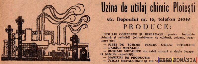 Uzina de utilaj chimic Ploiești și produsele sale