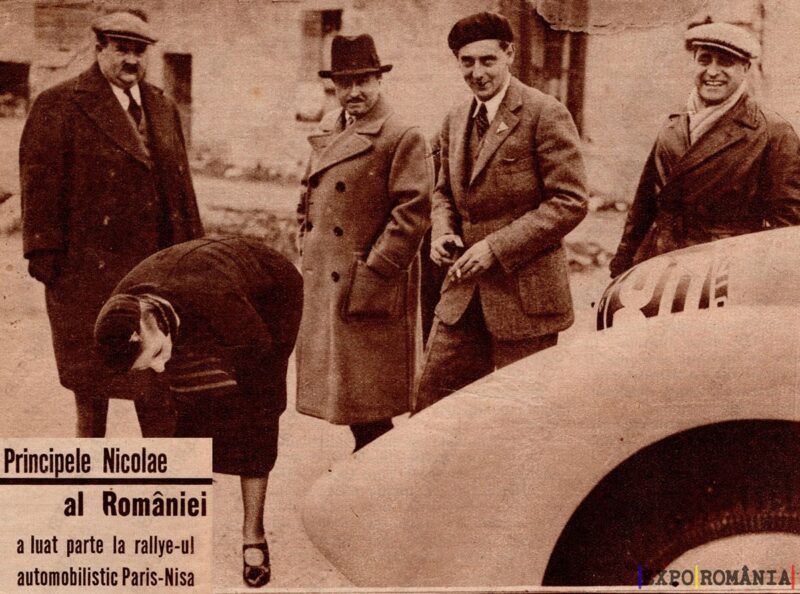 Principele Nicolae la Raliul Paris-Nisa - Anii '30
