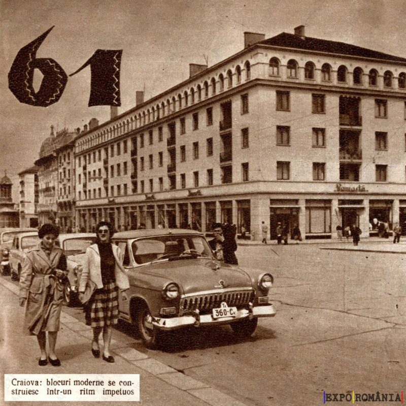 Craiova Taximetru și Femei în Centrul Orașului - Anii '60