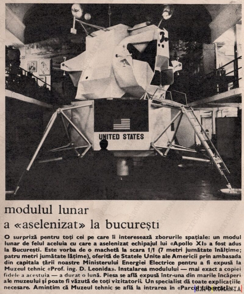 București Expoziție Vehicul Spațial Apollo - Anii '70