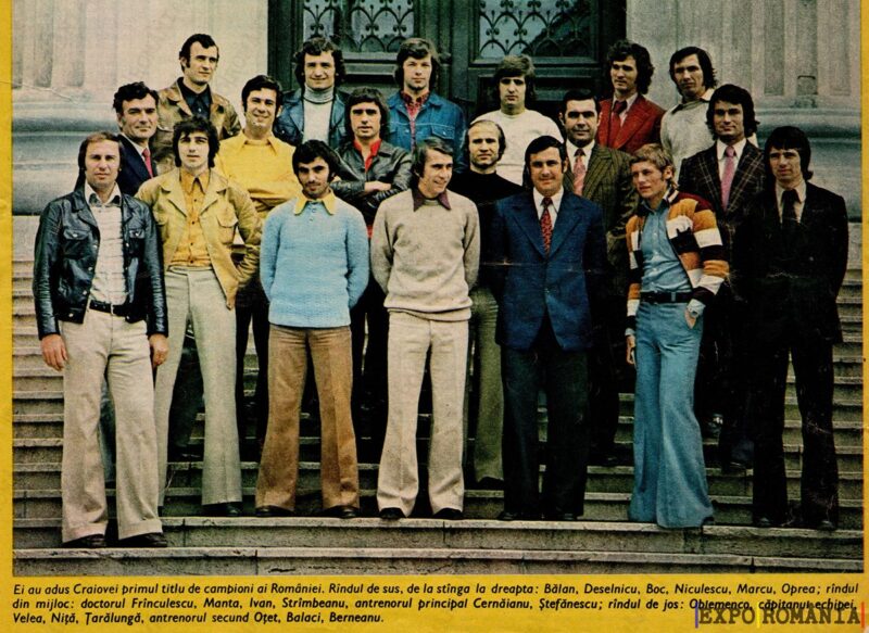 Fotbal Universitatea Craiova - Anii '70