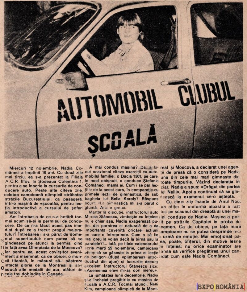 Nadia Comăneci Si-A Luat Permisul - Anii '80