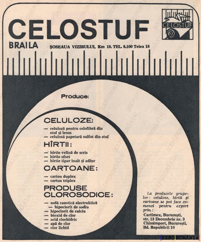 Reclamă Industrie - CELOSTUF - Județul Brăila