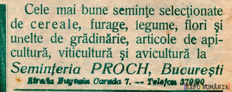 Reclamă Seminteria Proch