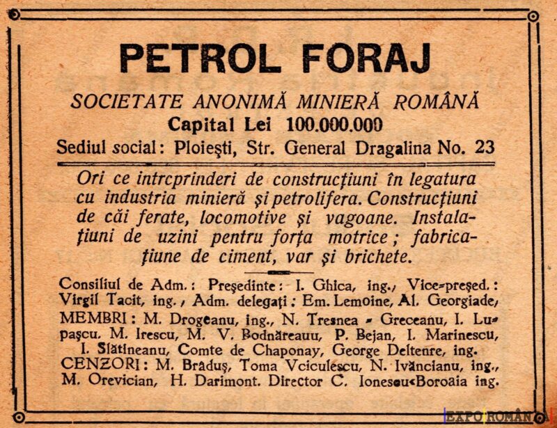 Reclamă Energie Petrol Foraj