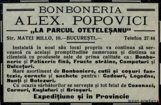 Reclamă Bonboneria Alex Popovici