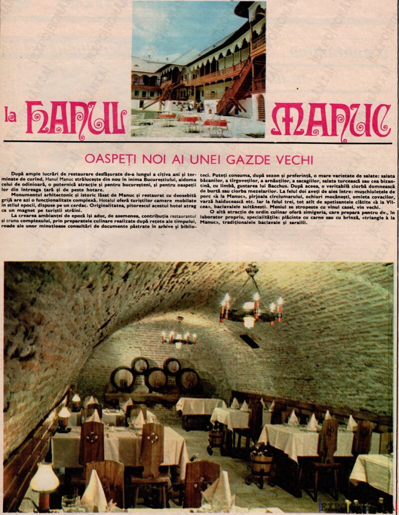 Reclamă Hotel Hanul Manuc - 02