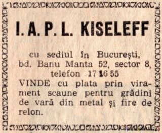 Reclamă Restaurant Kiseleff