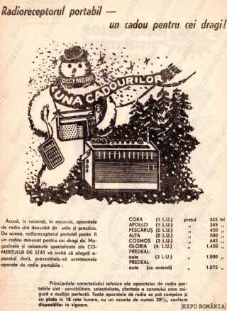 Reclamă Radio Cora Pescarus Cosmos